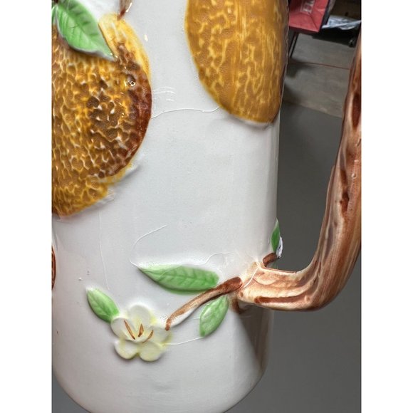 Vtg Napco Napcoware Good Morning Orange Juice Set Pitcher 6 Tumblers 50s Kitsch - Picture 11 of 14